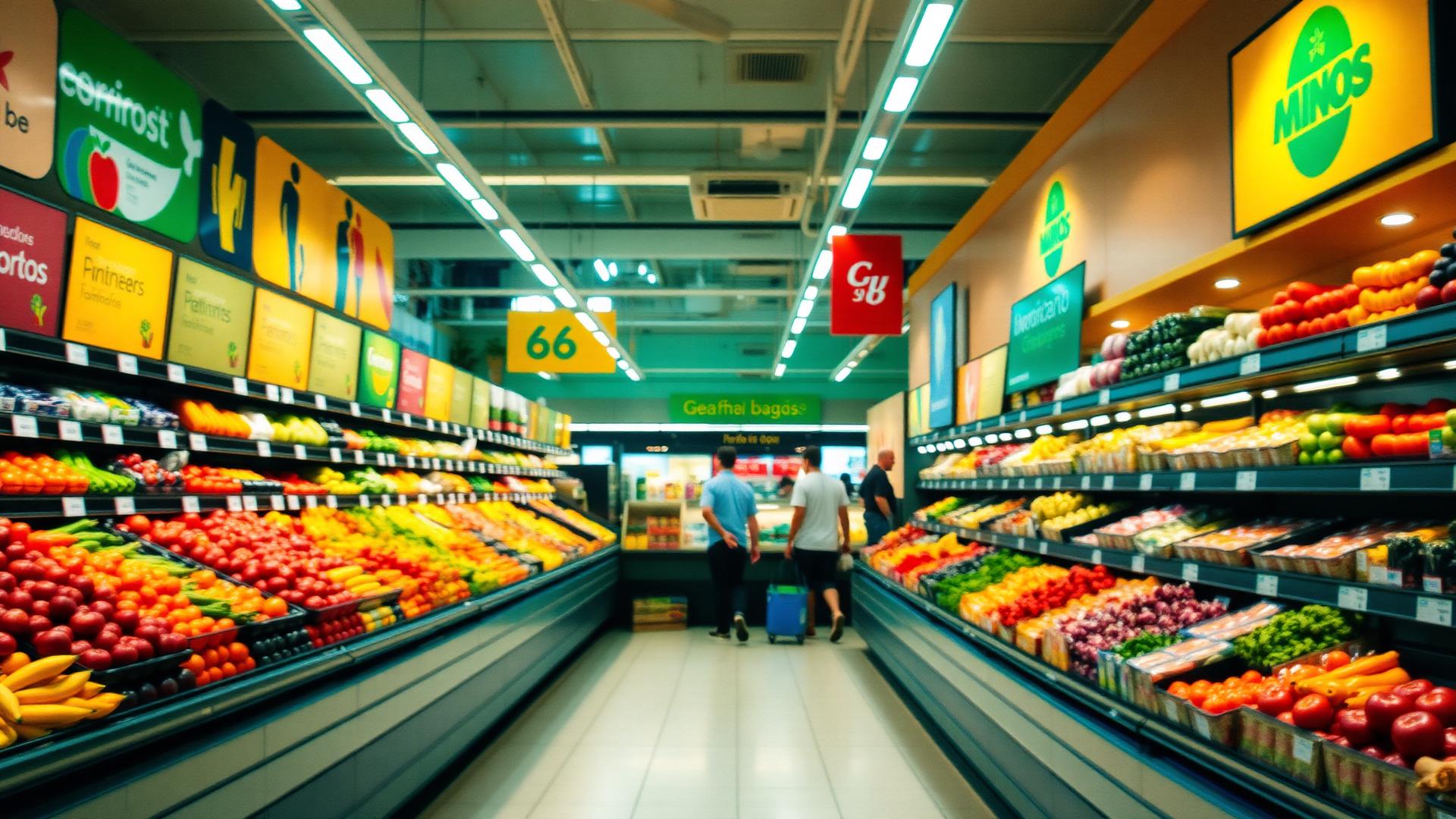 Interior do Favorito Supermercado